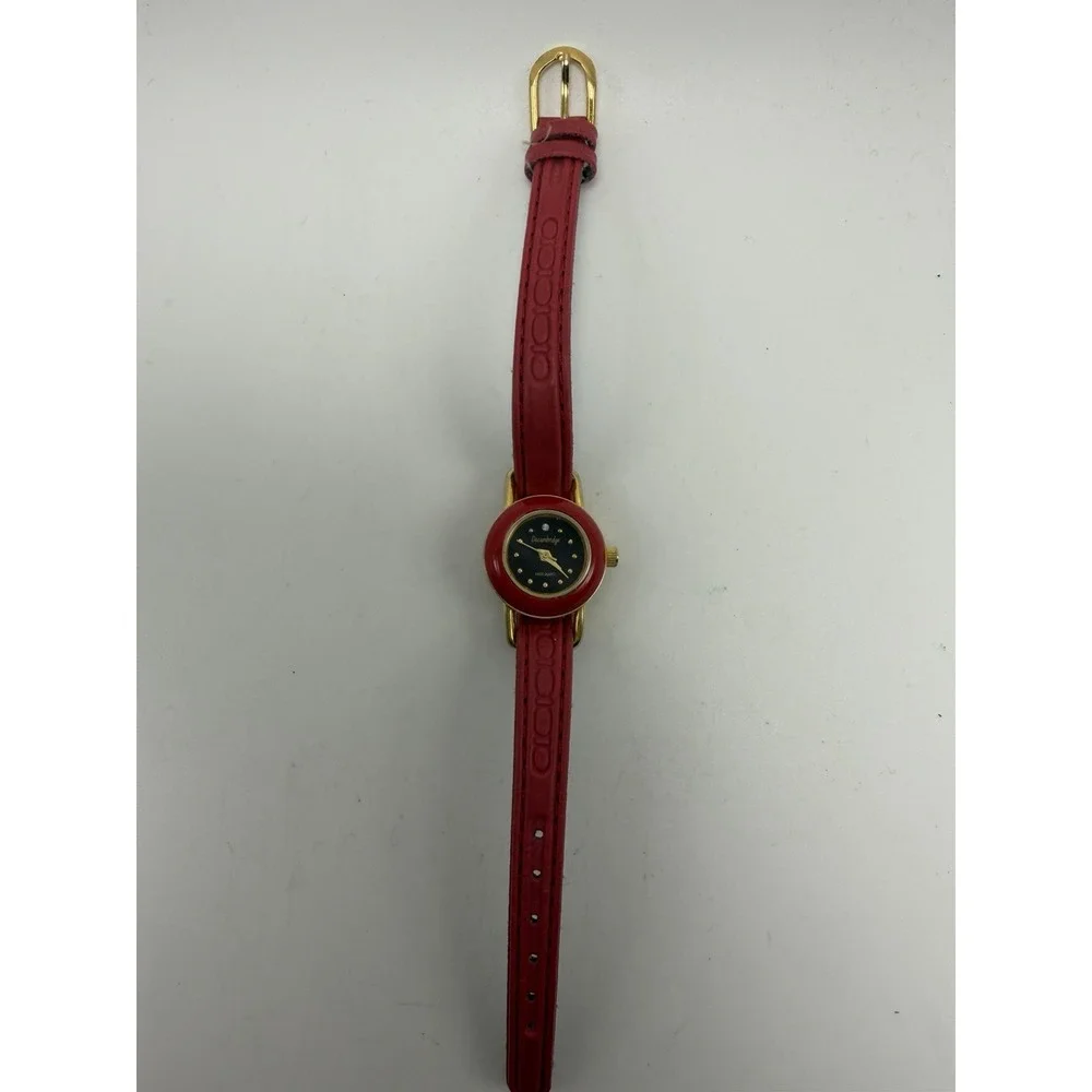 Decambridge Ladies Watch 24K Gold Plated New Battery 21MM 6.25